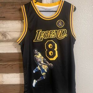 Kobe Bryant Black and Yellow Legend Basketball Jersey